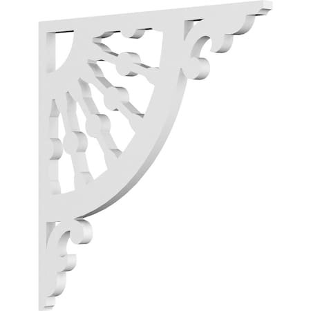Ekena Millwork Wagon Wheel Architectural Grade PVC Bracket, 5/8"W X 14"D X 14"H BKTP01X14X14WW